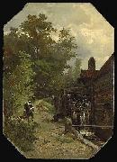 Gerard Bilders Jacob van Ruisdael, sketching a watermill Germany oil painting artist